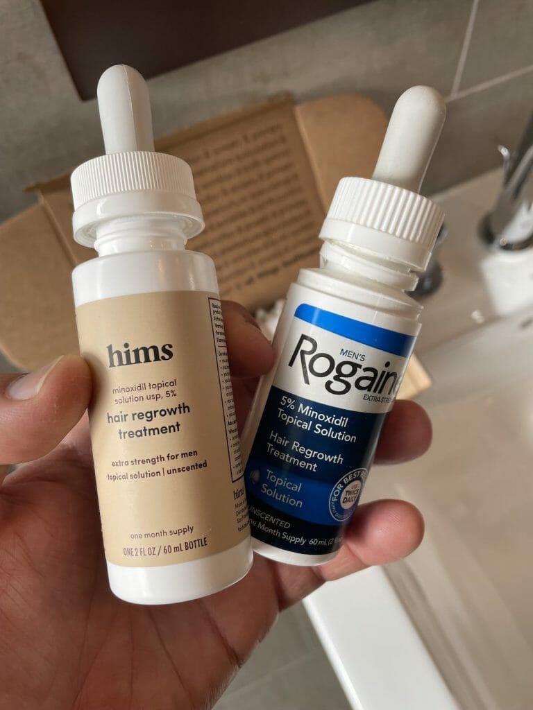 hims rogaine bottles