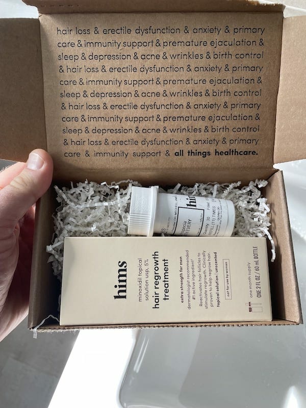 new hims hairloss package