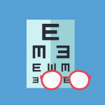 Eye care section icon representing vision health
