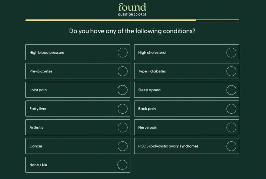found questionnaire
