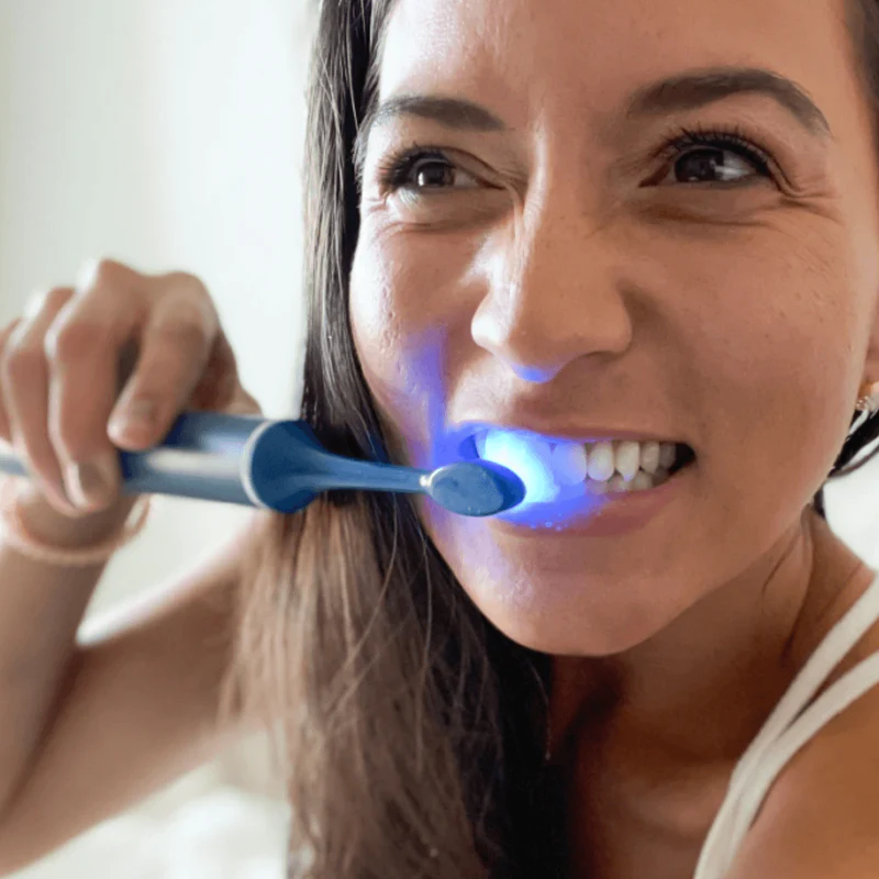 customer using electric toothbrush