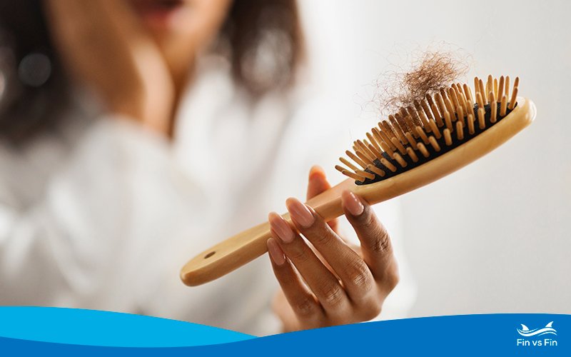 hair in the brush